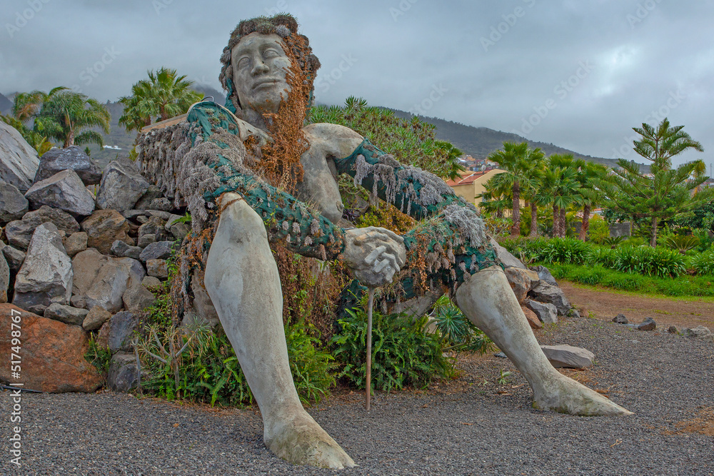 Tenerife Canary Islands March 4 2022 Social Garden And Sculpture Of A Giant Woman In The 