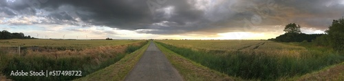 Panoramic view of a road