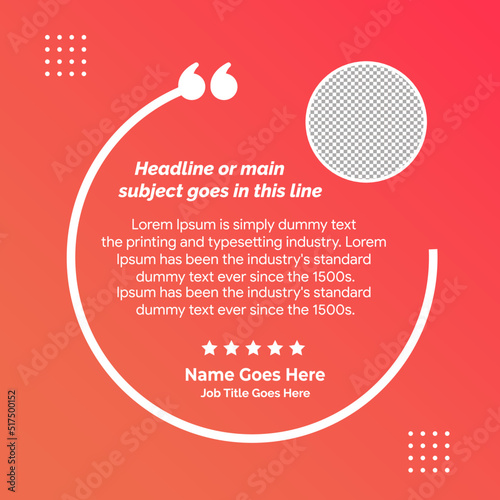 Creative Testimonial Template, Quote , What Our Clients Say , Infographic Template Editable Vector Illustration 