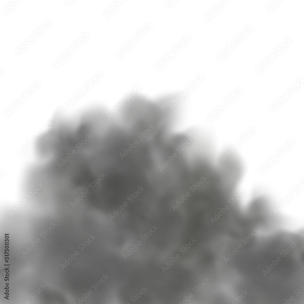 Dust cloud with dirt,cigarette smoke, smog and soil .Realistic vector isolated on transparent background. Concept house cleaning, air pollution,big explosion,desert sandstorm. - obrazy, fototapety, plakaty 