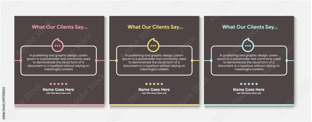 Creative Testimonial Template, Quote , What Our Clients Say , Infographic Template Editable Vector Illustration 