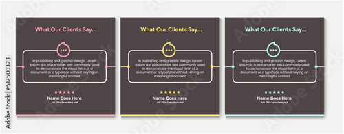 Creative Testimonial Template  Quote   What Our Clients Say   Infographic Template Editable Vector Illustration 