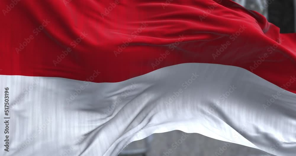 Indonesian Waving Flag Background Looping