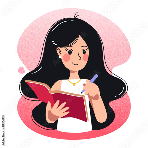 Notetaker Girl with a book photo