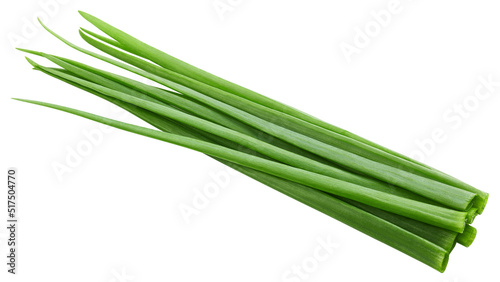 Green Onion isolated on white background  full depth of field  clipping path