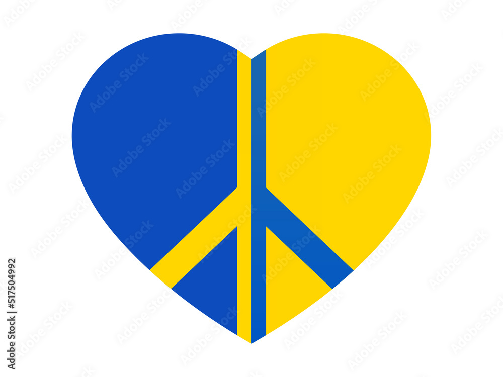 Heart flag Ukraine peace love for Ukraine. Vector Heart flag Ukraine peace love for Ukraine. Vector