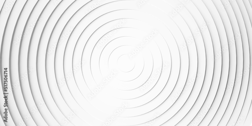 Concentric linear offset white rings or circles steps background wallpaper banner flat lay top view from above Concentric linear offset white rings or circles steps background wallpaper banner flat lay top view from above