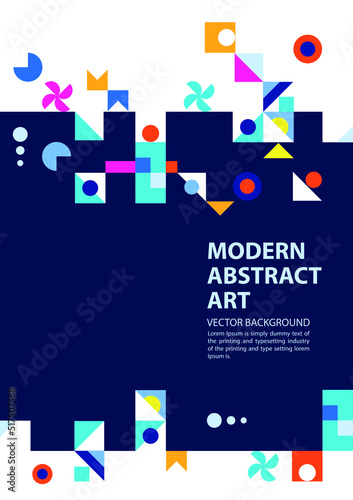 Creative modern geometric background. Abstract wallpaper, website Landing Page. Template for websites, or apps. vector illustration © Somchai