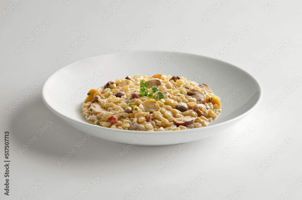 Bowl with saffron risotto Bowl with saffron risotto