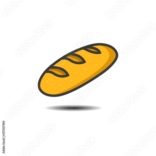Delicious Bread Icon. Bread Bakery Logo. Vector Illustration. Isolated on White Background. Editable Stroke