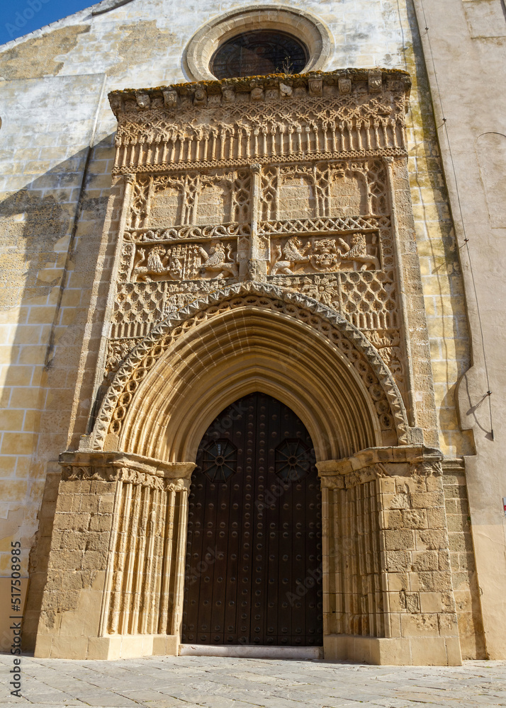 Mudejar portal of the Church  of Nuestra Señora de la O in Sanlúcar de Barrameda, Cadiz, Spain