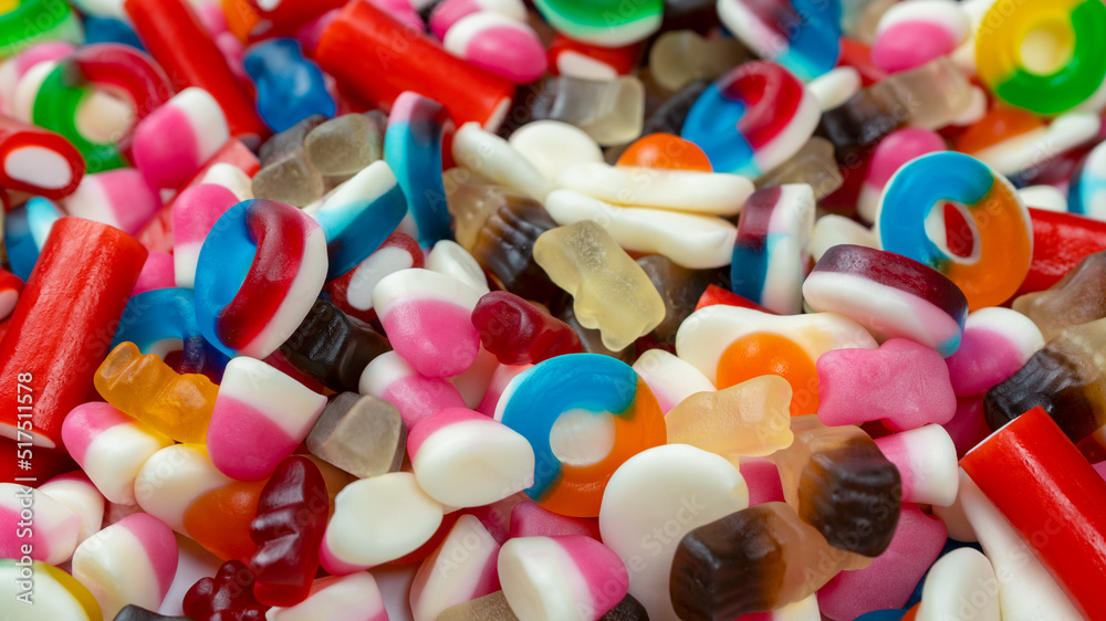 Tasty mix of jelly colorful candies. Tasty mix of jelly colorful candies.