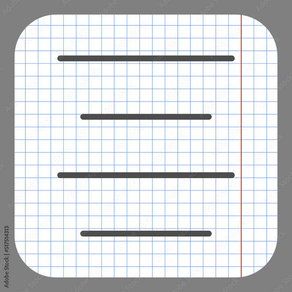Text alignment icon, vector. Flat design. On graph paper. Grey background.ai Text alignment icon, vector. Flat design. On graph paper. Grey background.ai
