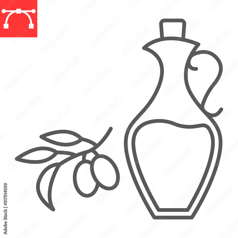 Olive oil line icon, vegetable and healthy, bottle of olive oil vector icon, vector graphics, editable stroke outline sign, eps 10. Olive oil line icon, vegetable and healthy, bottle of olive oil vector icon, vector graphics, editable stroke outline sign, eps 10.