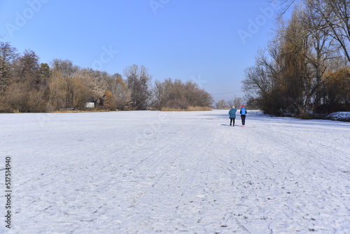 Walk on a frozen river
