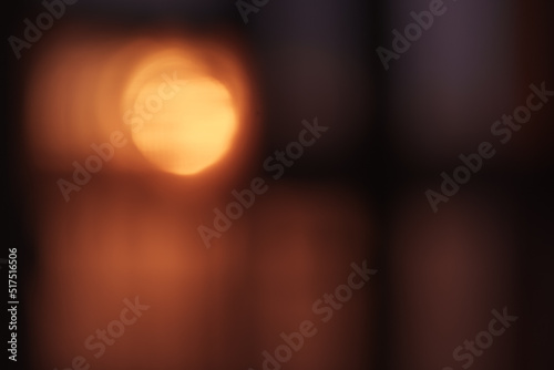 Fototapeta Naklejka Na Ścianę i Meble -  Window curtains in sunset light dark interior