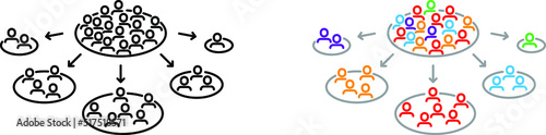 Market Segmentation icon , vector illustration