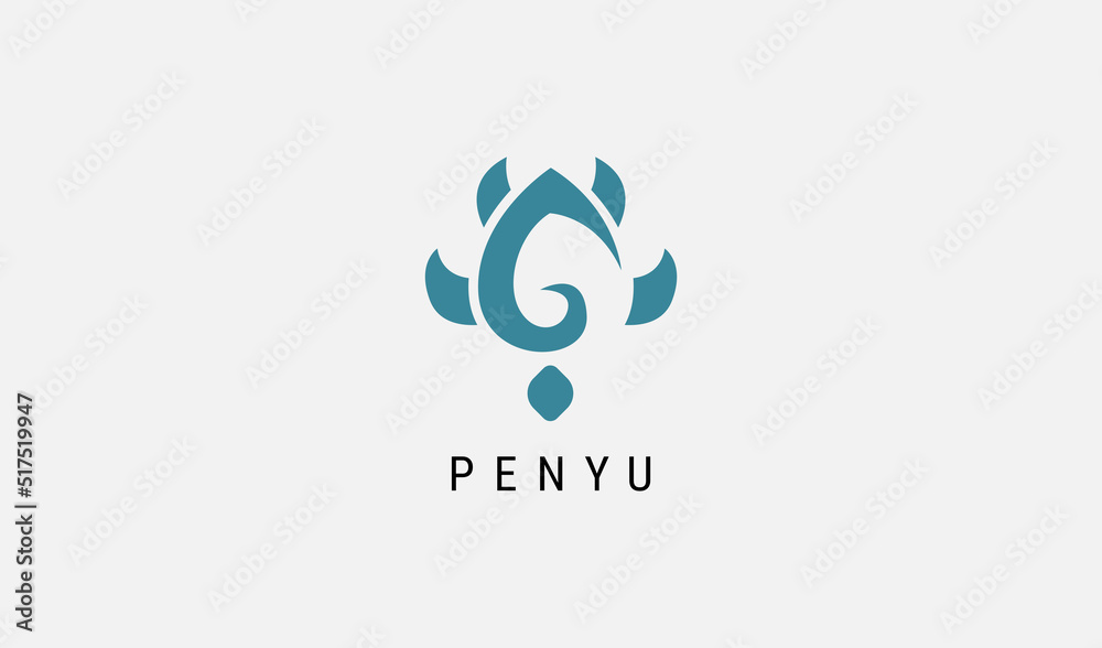 Fototapeta premium Turtle with Letter G Logo. Usable for Business and Branding Company Logos. Flat Vector Logo Design Template Element.