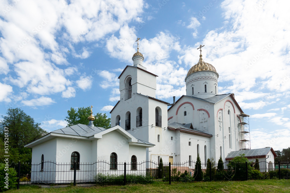 Church of the Holy Prince Alexander Nevsky. Recreation area Prudy in Novobelitsa.