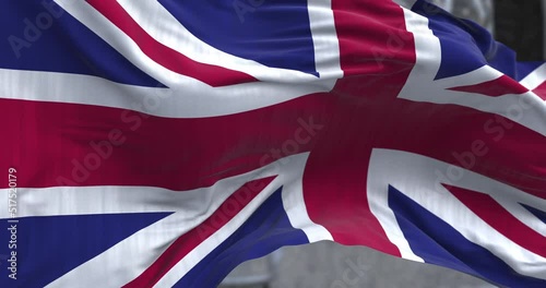 United Kingdom Waving Flag Background Looping