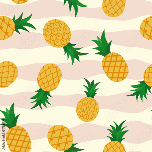 Summer pattern with pineapples