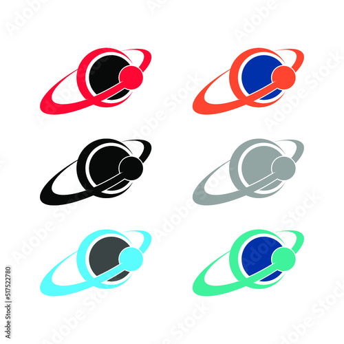 planet solar system logo vector