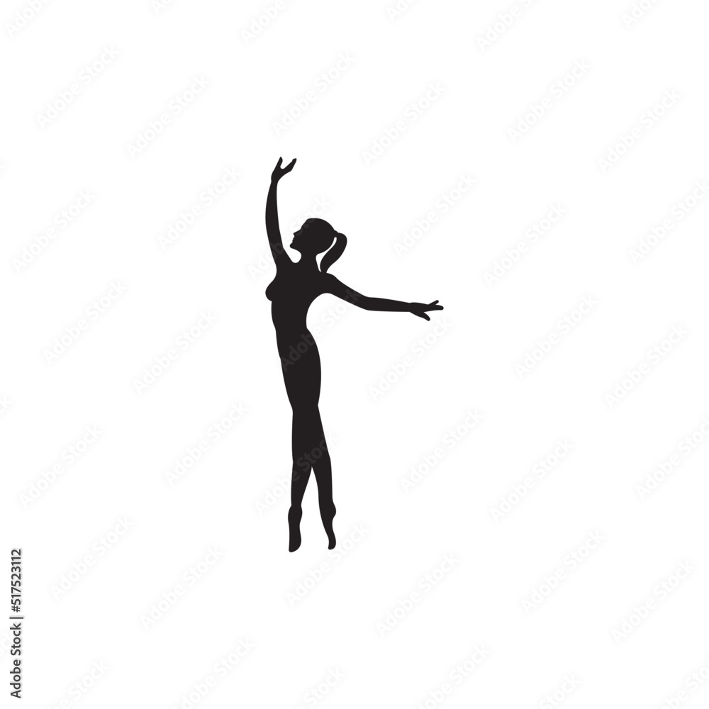 girl dancing ballet logo vector illustration logo girl dancing ballet logo vector illustration logo