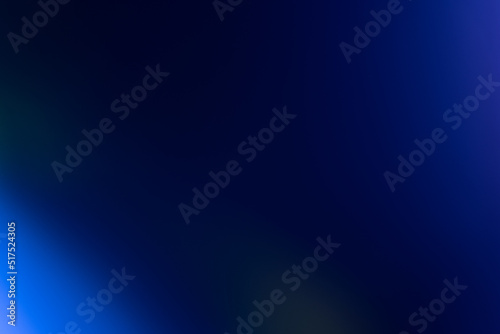 Blur light overlay. Bokeh neon glow. Cyber radiance. Defocused navy blue color gradient LED flare on dark futuristic abstract copy space background.