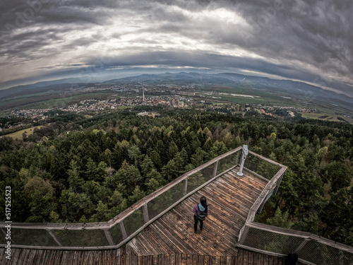 View of the Lookout Tower in Bojnice, Slovakia
