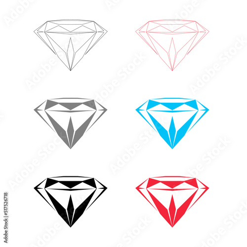 Diamond style logo vector