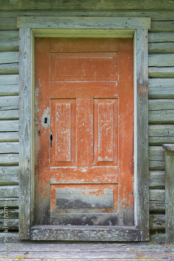 old wooden entrance door