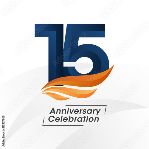 15 years anniversary design template. vector templates