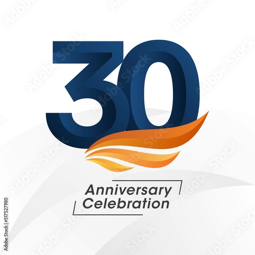 30 years anniversary design template. vector templates