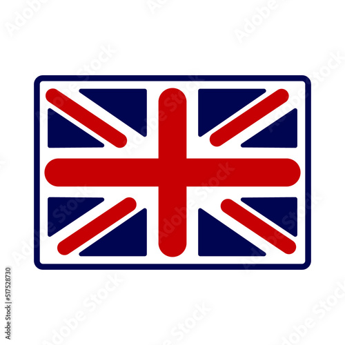 England Flag Logo Line Art