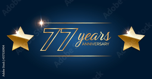 77 anniversary template celebration party.