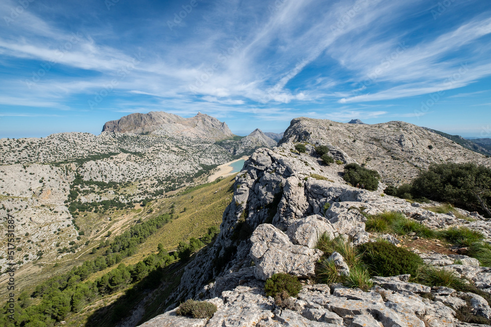paisaje carstico de Na Franquesa, 1067 mts, Paraje natural de la Serra de Tramuntana, Mallorca, balearic islands, Spain paisaje carstico de Na Franquesa, 1067 mts, Paraje natural de la Serra de Tramuntana, Mallorca, balearic islands, Spain