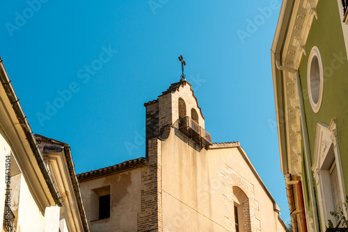 Fotografering Simple bell tower in the convent of Sant Jacint in Agullent, (Valencia Spain)