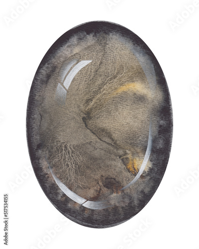Φωτογραφία Watercolor gold sheen obsidian gemstone