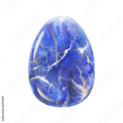 Fotografija Watercolor lapis lazuli gemstone