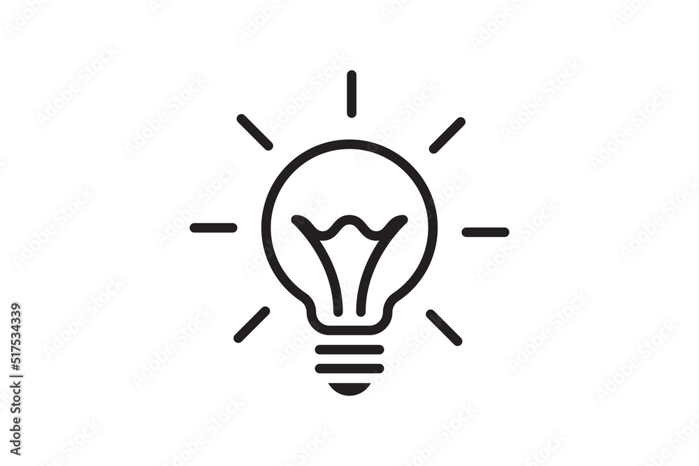 Idea symbol creative concept. Light bulb light vector icon. Power and energy sign. Idea symbol creative concept. Light bulb light vector icon. Power and energy sign.