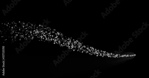 Silver particles shining stars dust bokeh glitter abstract background.