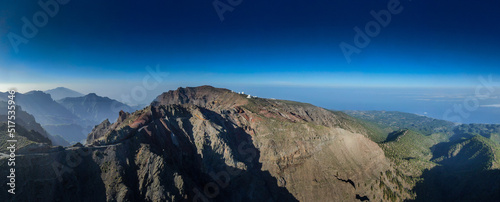 Vista aérea del Roque de los Muchachos, La Palma © Martin Cox