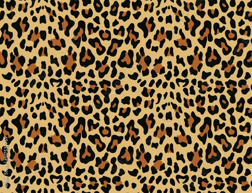 Fashionable leopard print seamless texture vector graphics for printing clothes  paper  fabric.