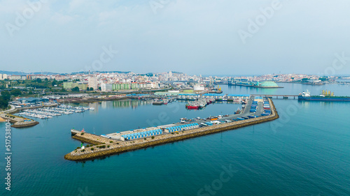 aerial view of a Coruña Port