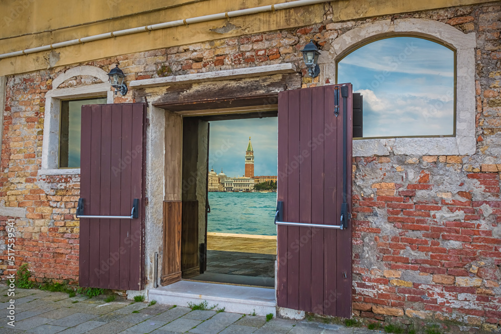 Reflection of the Campanile di San Marco in Venice, Italy Reflection of the Campanile di San Marco in Venice, Italy