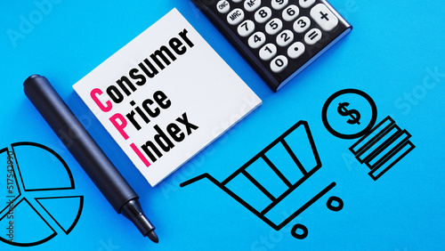 Consumer price index CPI is shown using the text