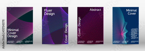 Minimum vector coverage. A set of modern abstract covers. Modern abstract background. Creative backgrounds from abstract lines to create a fashionable abstract cover, banner, poster, booklet.