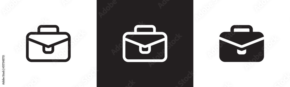 Briefcase icon. Different briefcase symbol, vector illustration. Briefcase icon. Different briefcase symbol, vector illustration.
