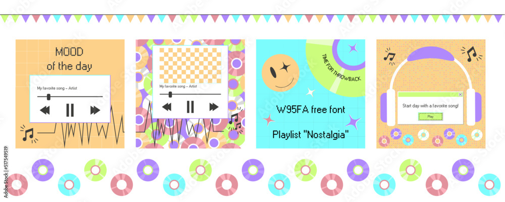 Share song and good vibes. Square social media ig post template for y2k style stories. Retro psychedelic graphic for sharing music online Share song and good vibes. Square social media ig post template for y2k style stories. Retro psychedelic graphic for sharing music online