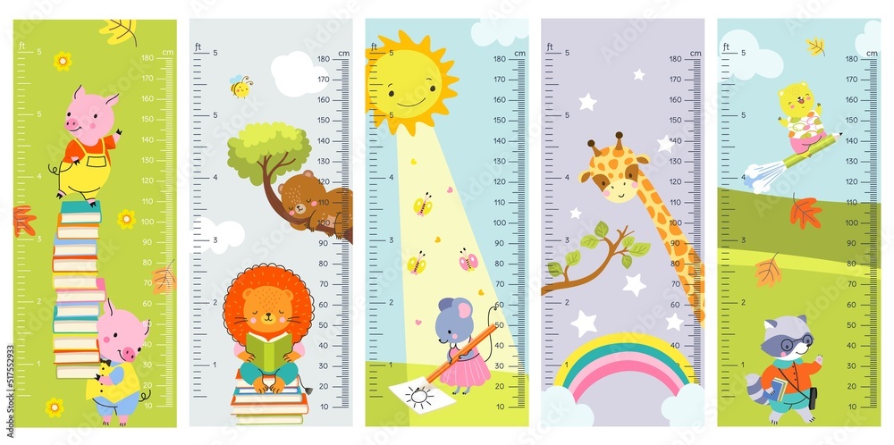 Poster Height chart wall kids meter rulers – Wall Art | UkPosters